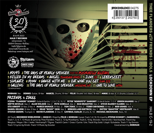 THEE FLANDERS - lockdown EP - CD Cover Back